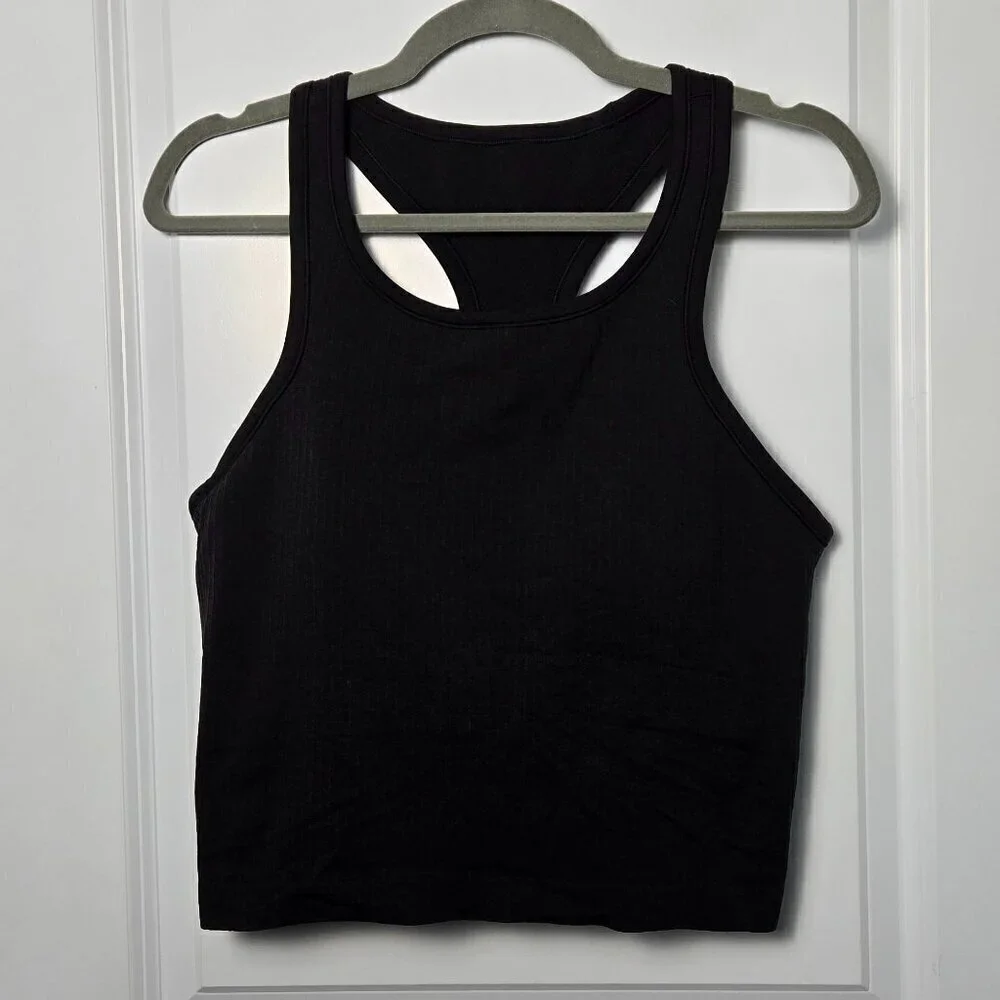 Lululemon Ebb To Street Racerback Crop Tank - 12 Black